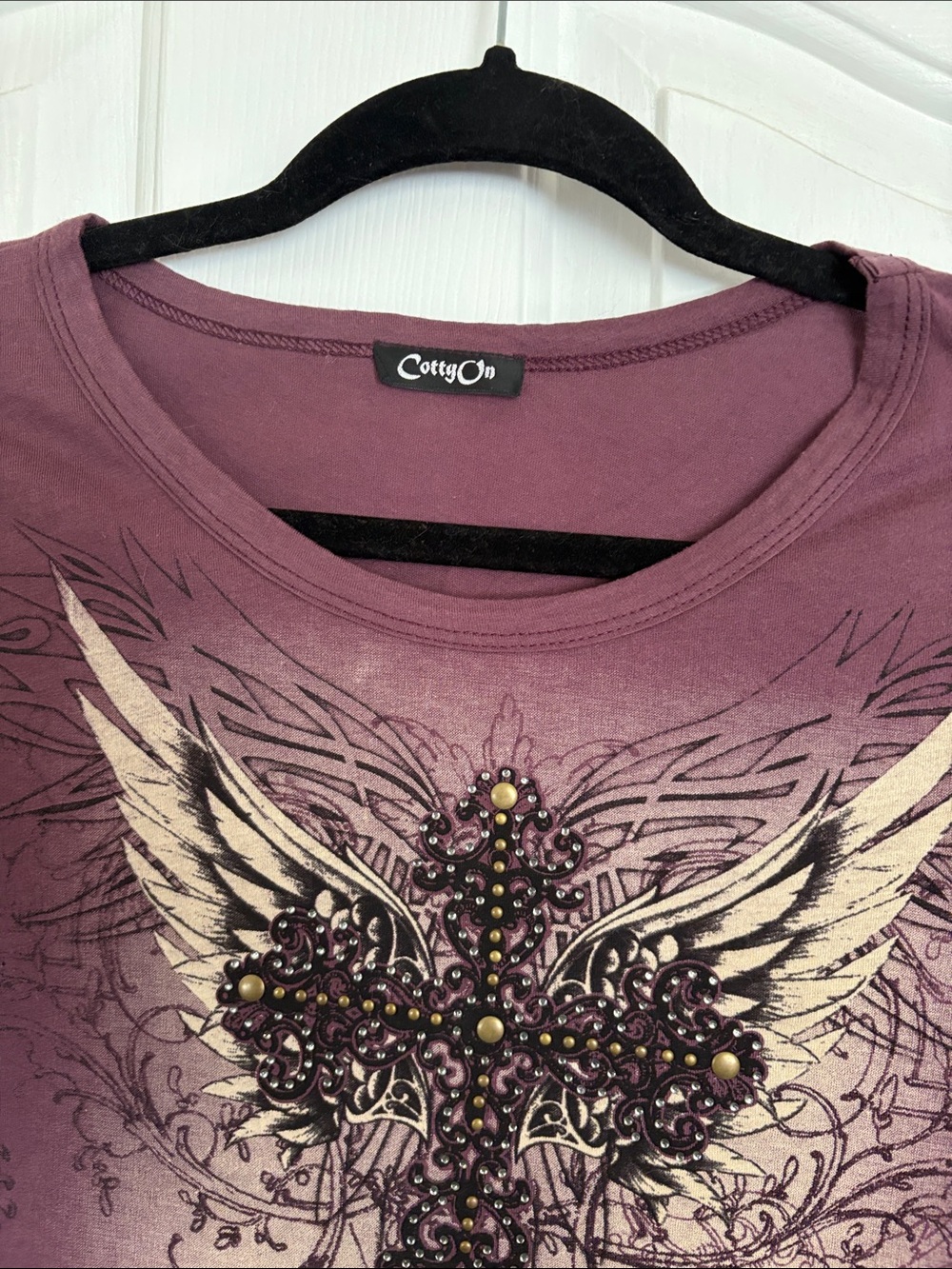 Women's Long Sleeve Graphic Tee in Mauve - Picture 2 of 5